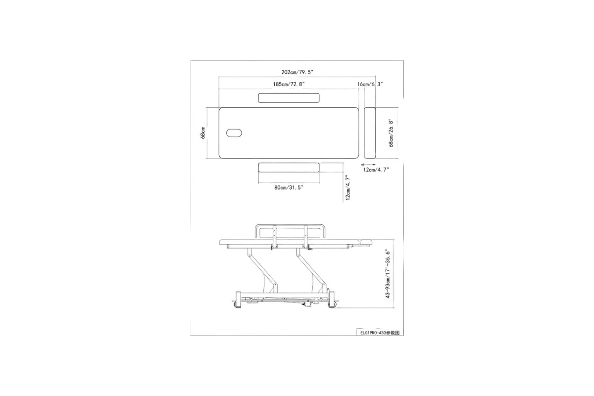 PARICO Coinfycare EL01PRO23 electric hi-lo special needs changing table, view 8