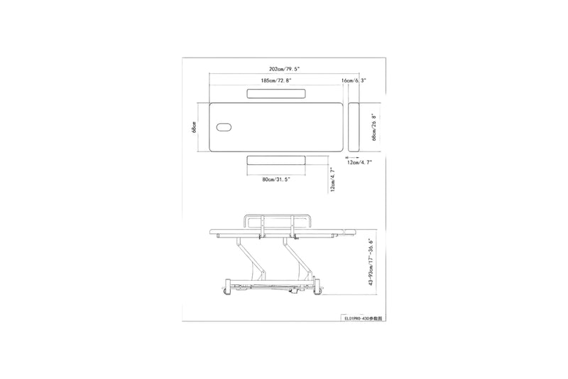 PARICO Coinfycare EL01PRO23 electric hi-lo special needs changing table, view 8