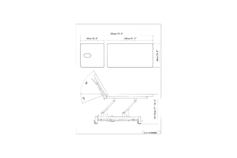 PARICO Coinfycare EL02-68 2-section electric hi-lo treatment table, view 5
