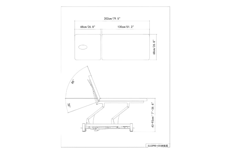 PARICO Coinfycare EL02PRO23 2-section electric treatment table, view 10