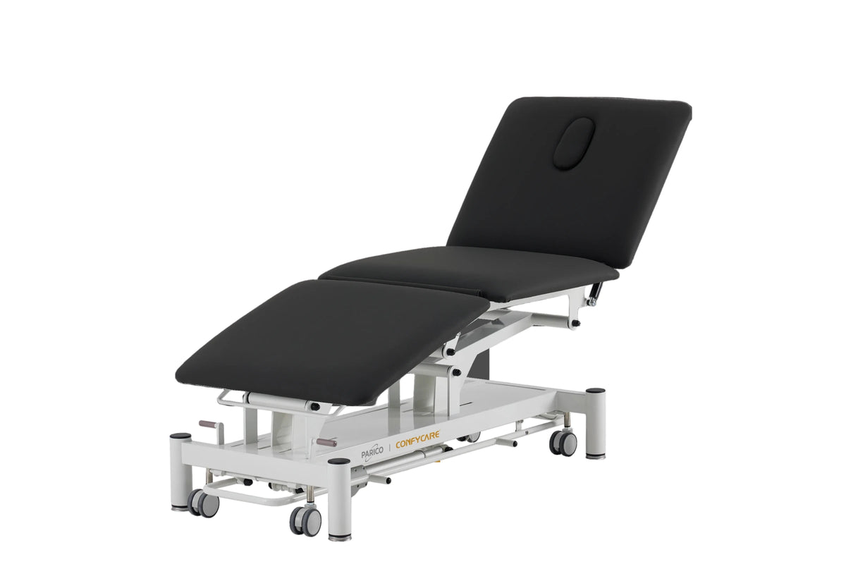 PARICO Coinfycare EL03EPRO23 3-equal-section electric treatment table in Black, view 3