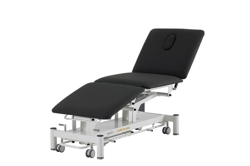 PARICO Coinfycare EL03EPRO23 3-equal-section electric treatment table in Black, view 3