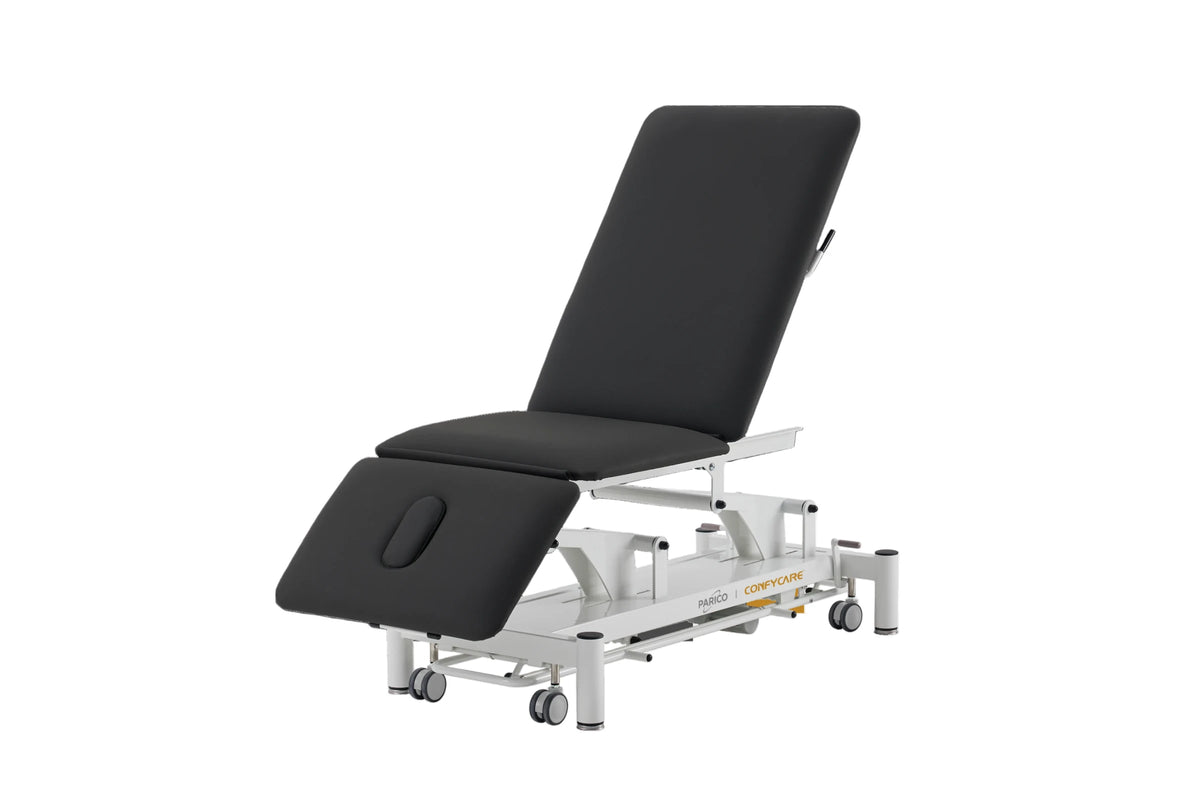 PARICO Coinfycare EL03PRO23 3-section electric treatment table in Black, view 2