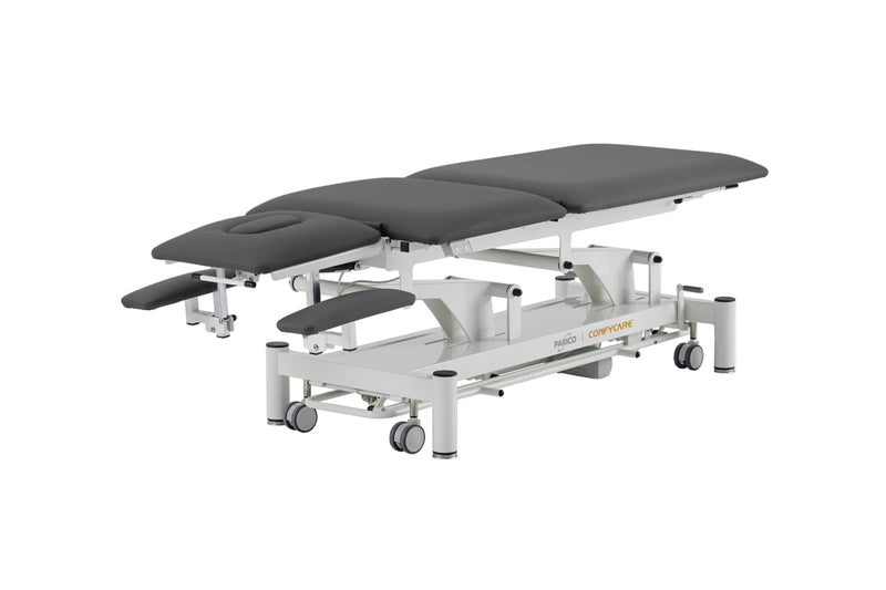 PARICO Coinfycare EL05PRO23 5-section electric treatment table in Charcoal Grey, view 1