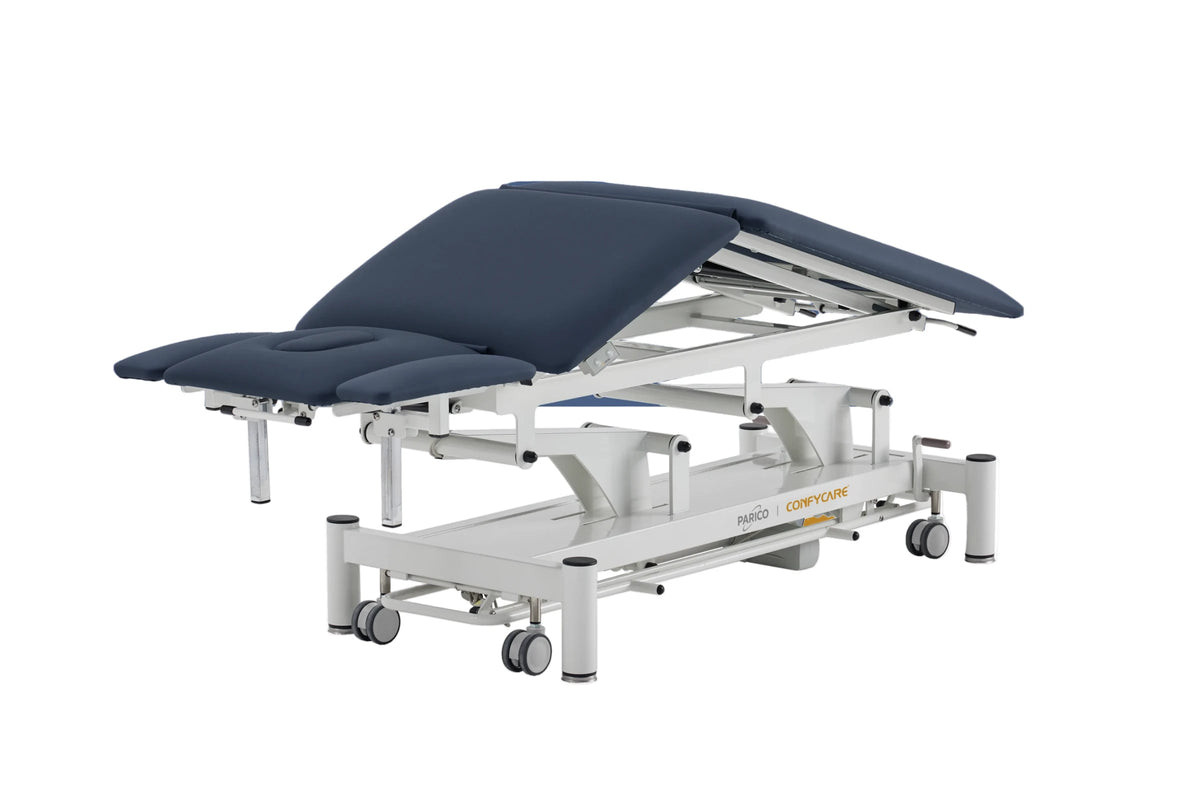 PARICO Coinfycare EL05PRO23 5-section electric treatment table in Navy Blue, view 3