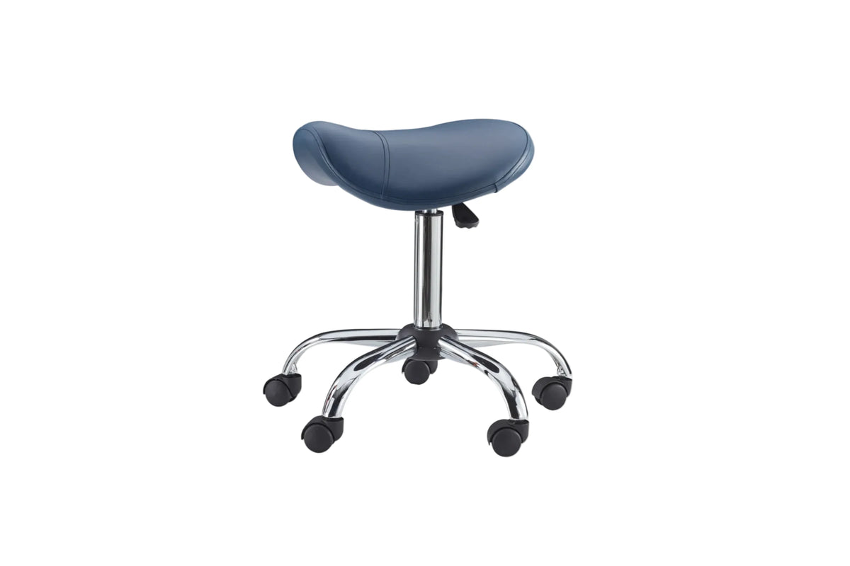 PARICO MA04 ergonomic saddle medical stool in Navy Blue, view 4