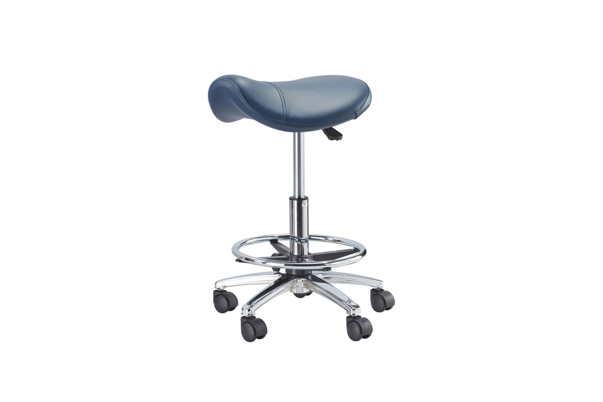 PARICO MA07 tall saddle stool with foot ring, view 1