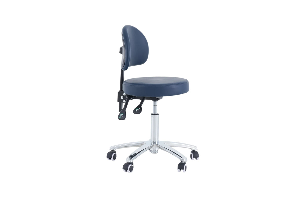 PARICO MA13BR round medical stool with backrest, view 2