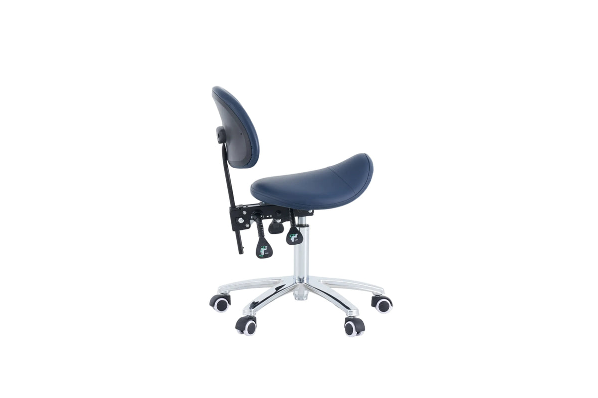 PARICO MA14BR saddle medical stool with backrest, view 1