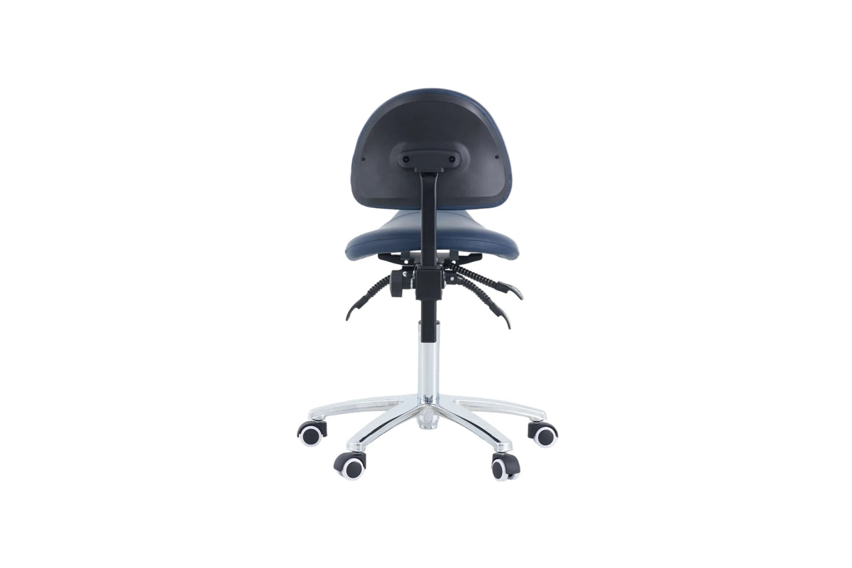 PARICO MA14BR saddle medical stool with backrest in Black, view 3