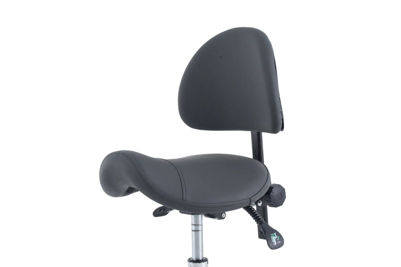 PARICO MA14BR saddle medical stool with backrest in Charcoal Grey, view 10