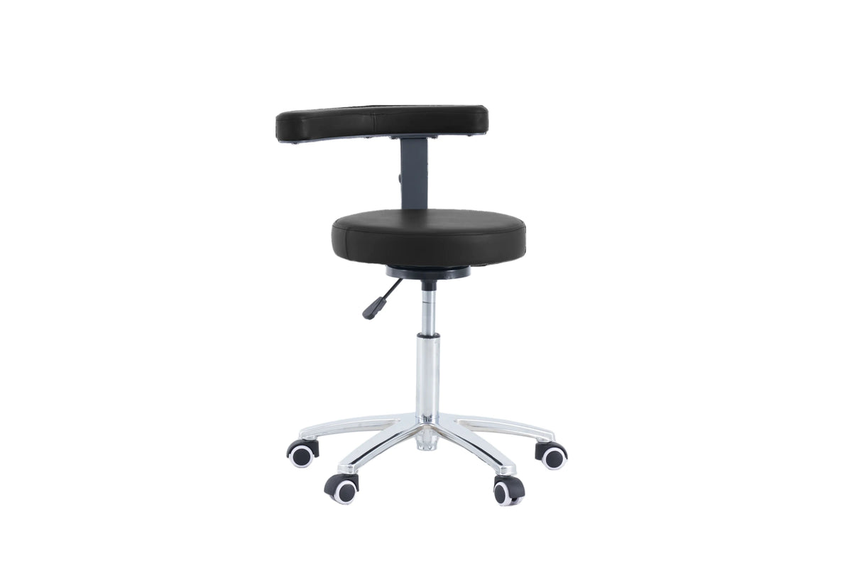PARICO MA15AR medical stool with swing armrest in Black, view 2