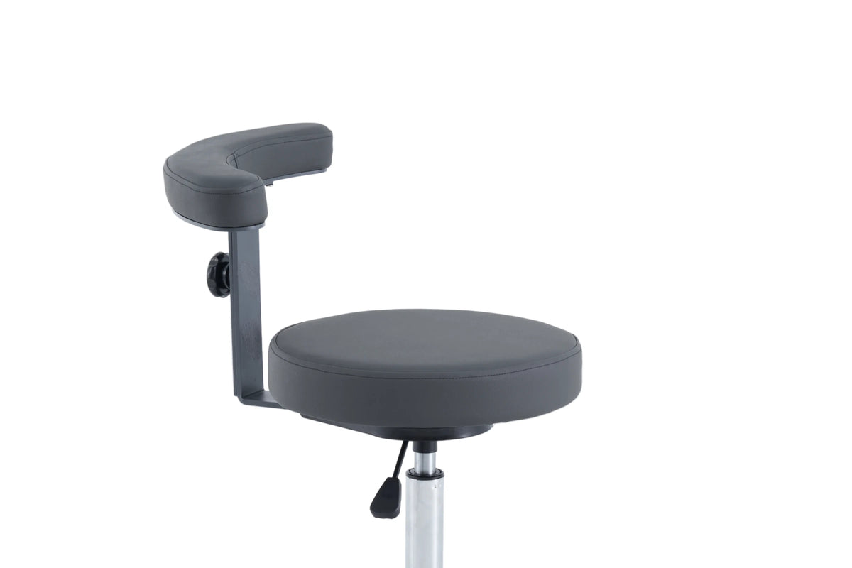 PARICO MA15AR medical stool with swing armrest in Charcoal Grey, view 3